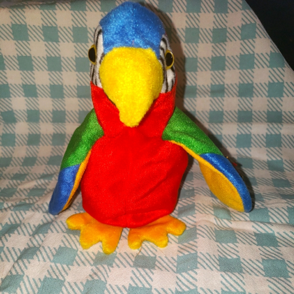 Ty Beanie Babies Jabber the Parrot, excellent condition retired, rare errors